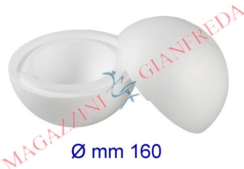 SFERA APRIBILE POLISTIROLO BIANCO ESPANSO Ø MM 160